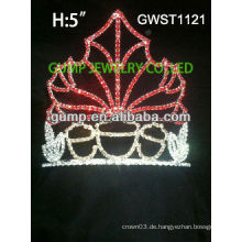 Reizend saisonale Festzug benutzerdefinierte Rhinestone Krone Tiara -GWST1121